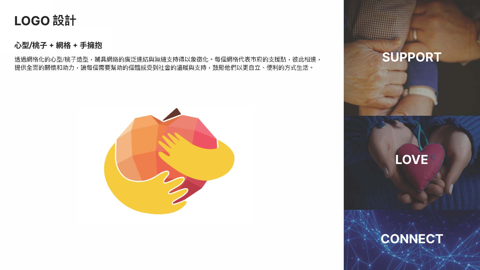 桃園市輔具服務LOGO設計意涵圖示